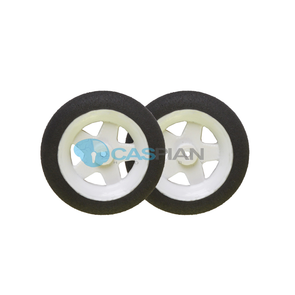 1 چرخ فومی فوق سبک قطر 40mm مناسب هواپیمای کشی (بسته 2 عددی)