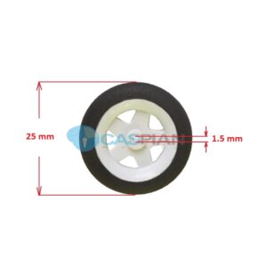 چرخ فومی فوق سبک قطر 25mm مناسب هواپیمای کشی (بسته 2 عددی)